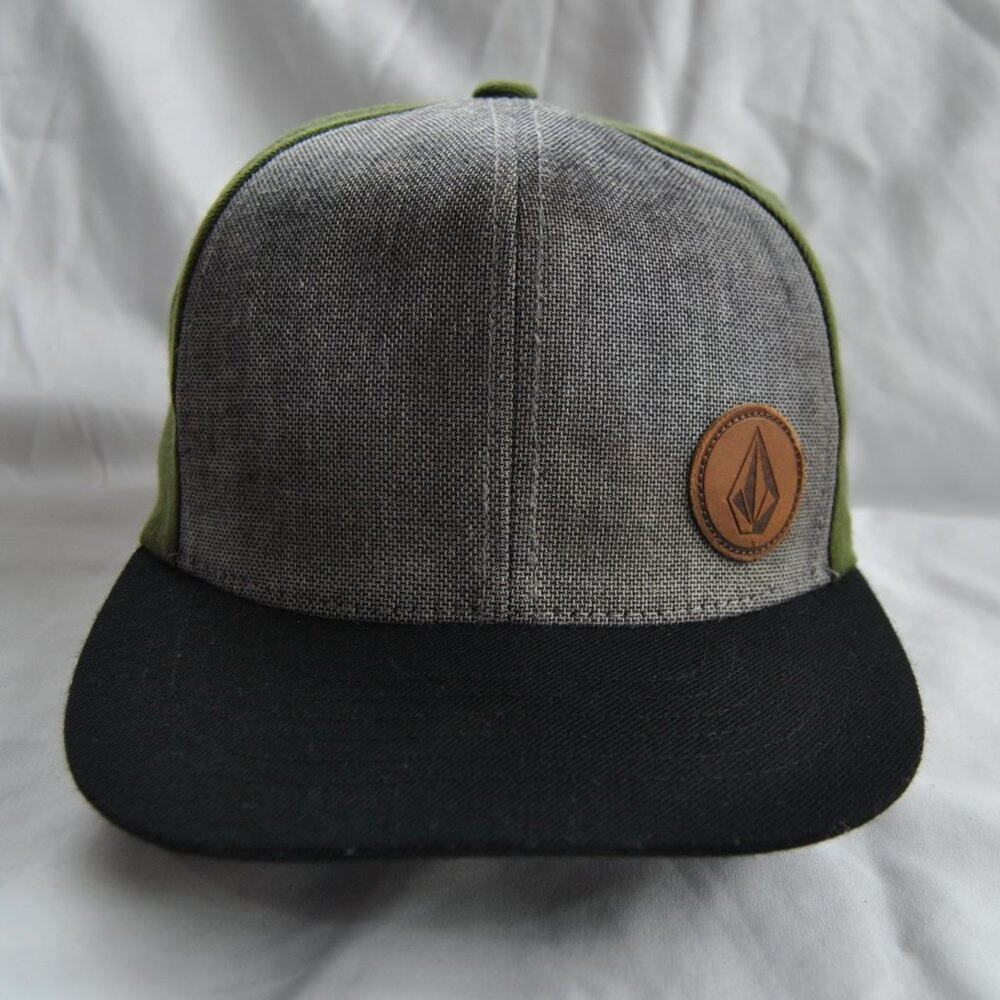 Volcom Youth Against Establishment Gray and Green Snapback Hat